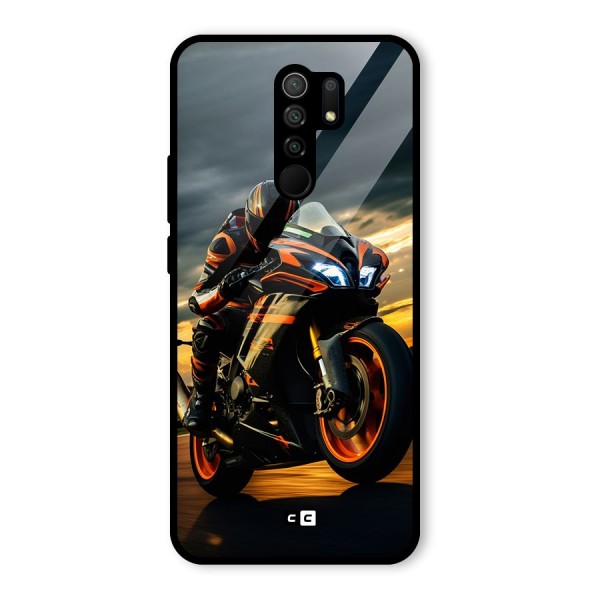 Evening Highway Glass Back Case for Redmi 9 Prime