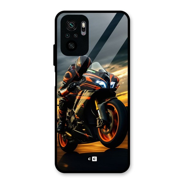 Evening Highway Glass Back Case for Redmi Note 10