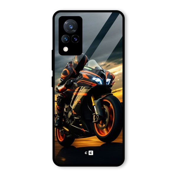 Evening Highway Glass Back Case for Vivo V21 5G