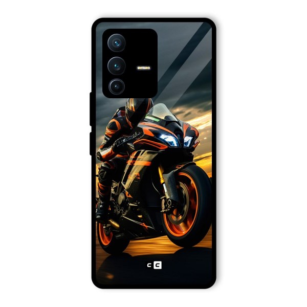 Evening Highway Glass Back Case for Vivo V23 Pro