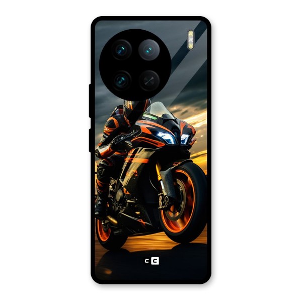 Evening Highway Glass Back Case for Vivo X90 Pro