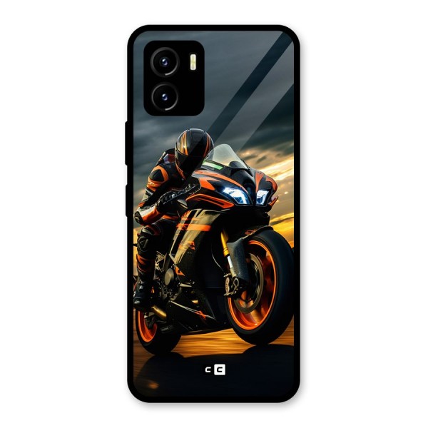 Evening Highway Glass Back Case for Vivo Y15s