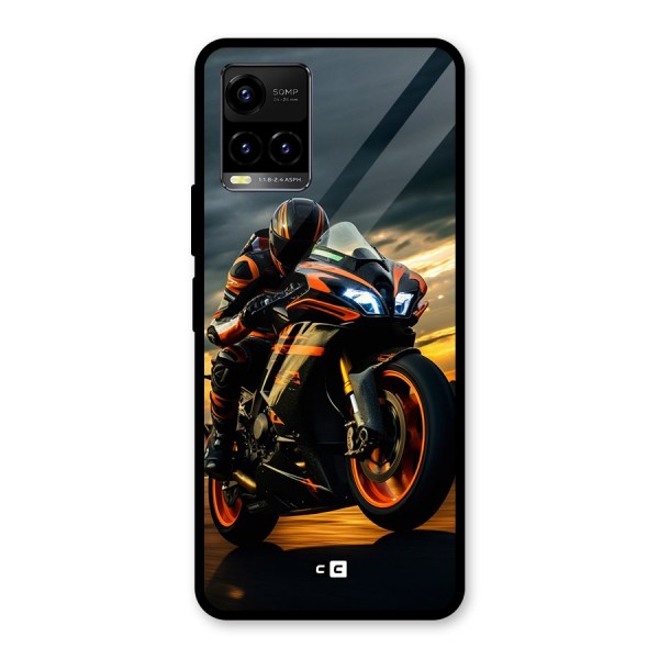 Evening Highway Glass Back Case for Vivo Y21A