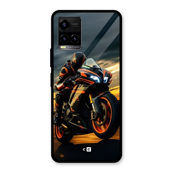 Evening Highway Glass Back Case for Vivo Y21T