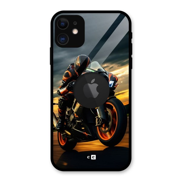 Evening Highway Glass Back Case for iPhone 11 Logo Cut