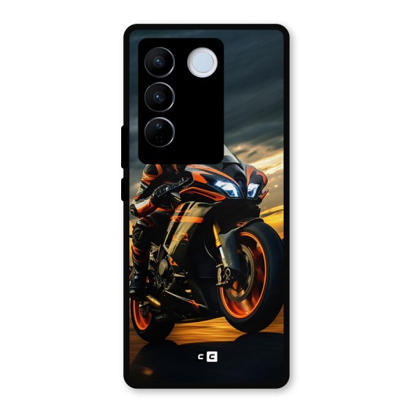 Evening Highway Metal Back Case for Vivo V27 Pro