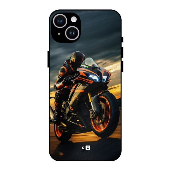 Evening Highway Metal Back Case for iPhone 14 Plus