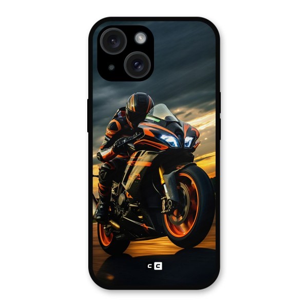 Evening Highway Metal Back Case for iPhone 15