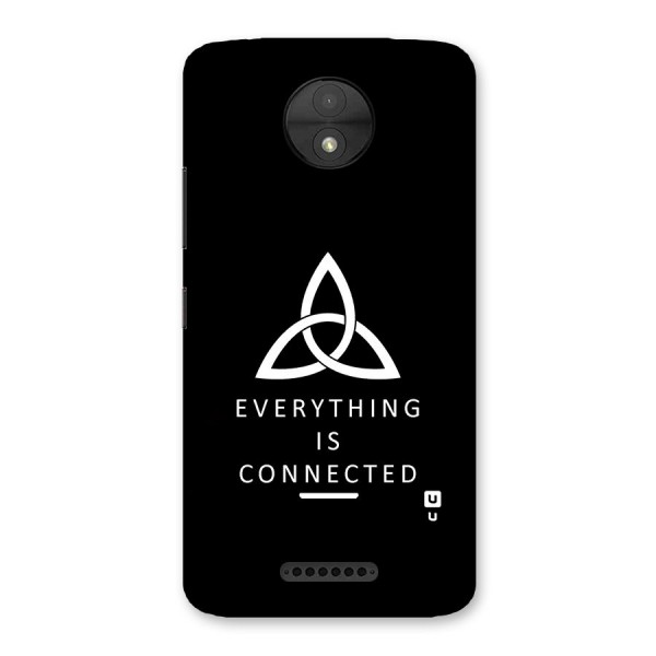Everything is Connected Typography Back Case for Moto C
