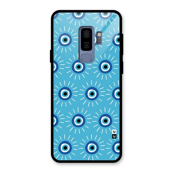 Evil Eves Away Glass Back Case for Galaxy S9 Plus