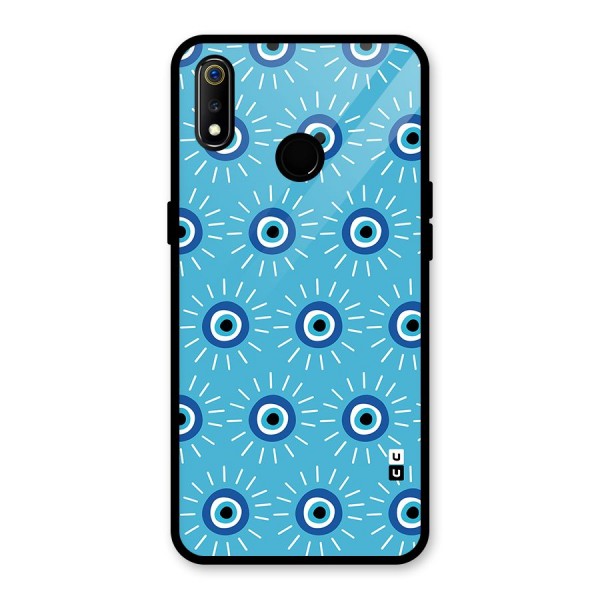 Evil Eves Away Glass Back Case for Realme 3