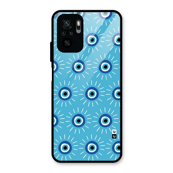 Evil Eves Away Glass Back Case for Redmi Note 10S