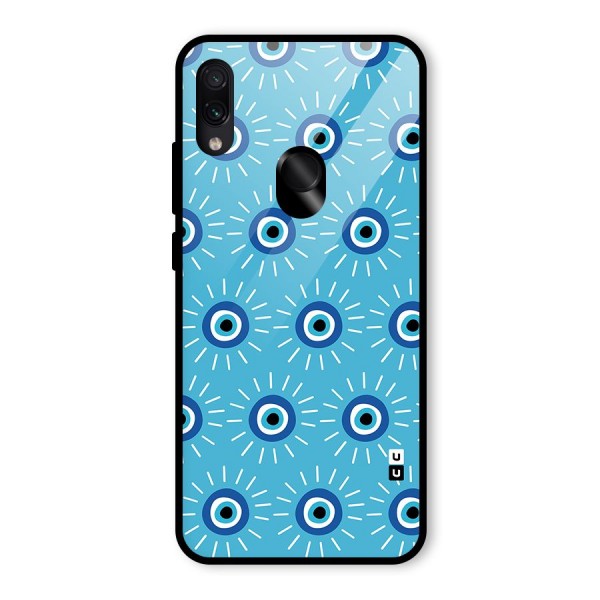 Evil Eves Away Glass Back Case for Redmi Note 7