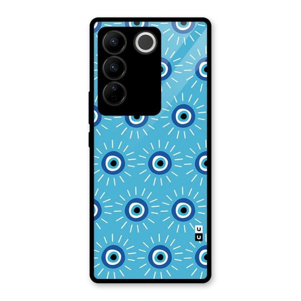 Evil Eves Away Glass Back Case for Vivo V27 Pro