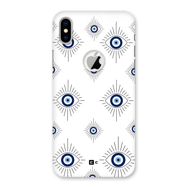 Evil Eye Wall Back Case for iPhone XS Logo Cut