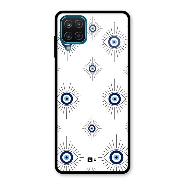 Evil Eye Wall Glass Back Case for Galaxy A12