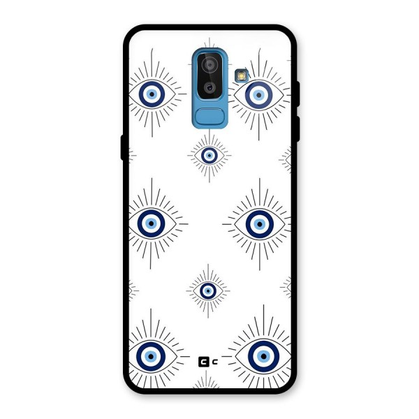 Evil Eye Wall Glass Back Case for Galaxy J8