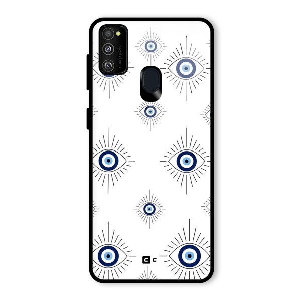 Evil Eye Wall Glass Back Case for Galaxy M21