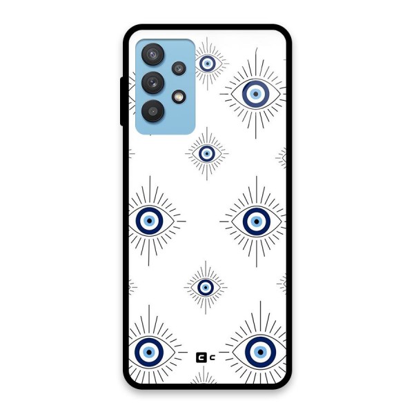 Evil Eye Wall Glass Back Case for Galaxy M32 5G