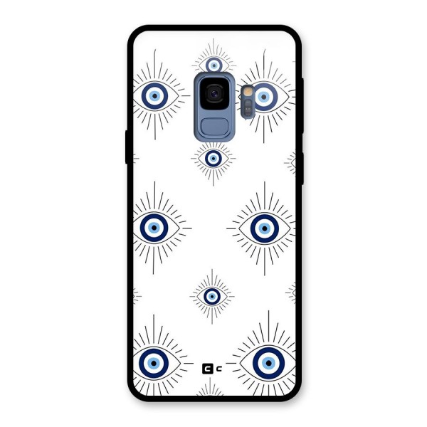 Evil Eye Wall Glass Back Case for Galaxy S9