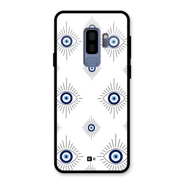 Evil Eye Wall Glass Back Case for Galaxy S9 Plus