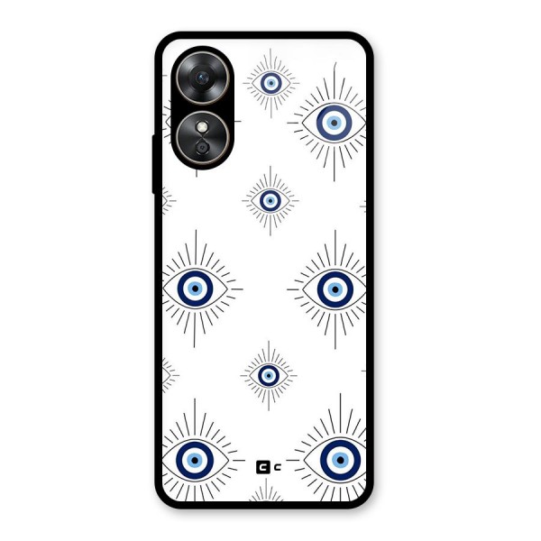 Evil Eye Wall Glass Back Case for Oppo A17