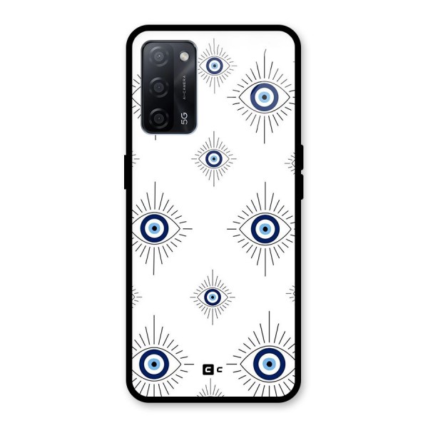 Evil Eye Wall Glass Back Case for Oppo A53s 5G