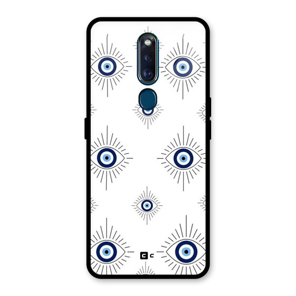 Evil Eye Wall Glass Back Case for Oppo F11 Pro