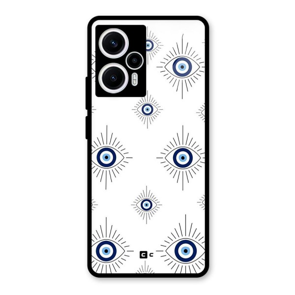 Evil Eye Wall Glass Back Case for Poco F5