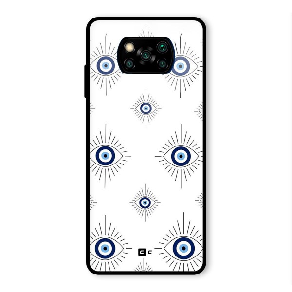 Evil Eye Wall Glass Back Case for Poco X3 Pro