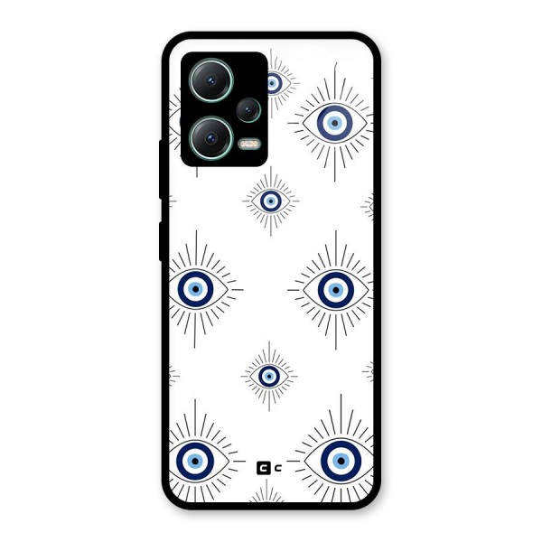 Evil Eye Wall Glass Back Case for Poco X5