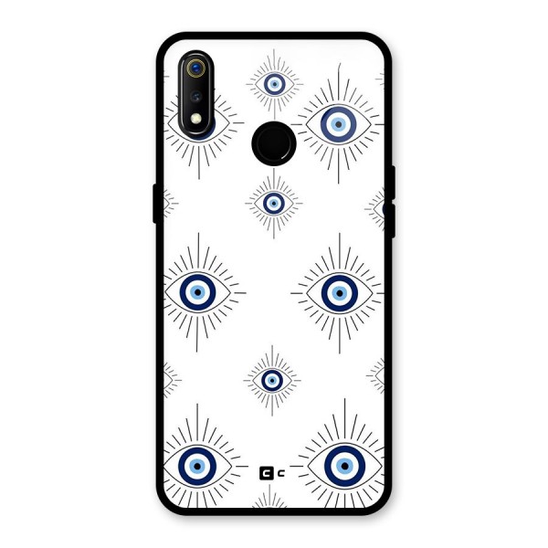 Evil Eye Wall Glass Back Case for Realme 3