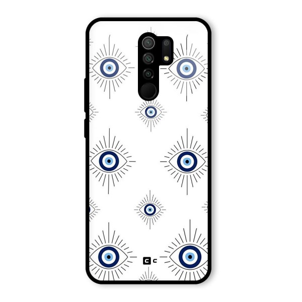 Evil Eye Wall Glass Back Case for Redmi 9 Prime