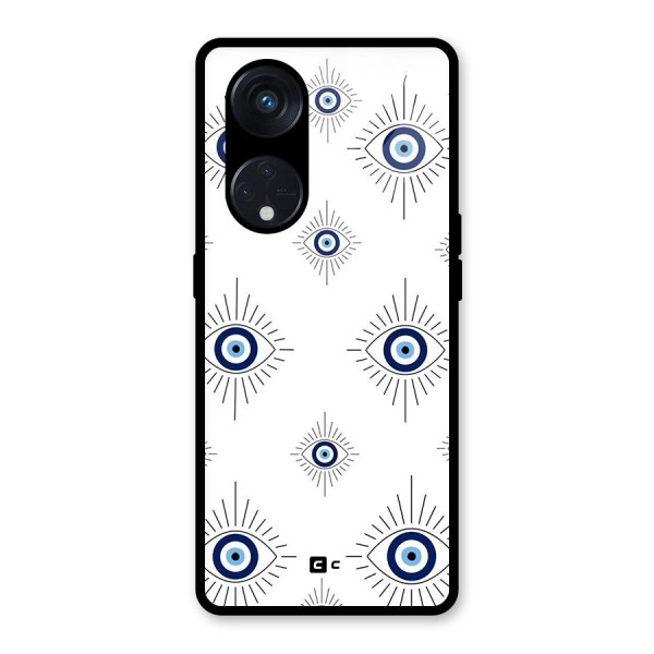 Evil Eye Wall Glass Back Case for Reno8 T 5G