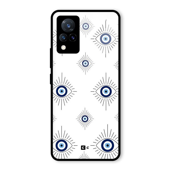 Evil Eye Wall Glass Back Case for Vivo V21 5G