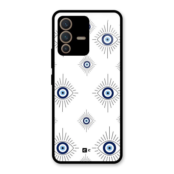 Evil Eye Wall Glass Back Case for Vivo V23 5G