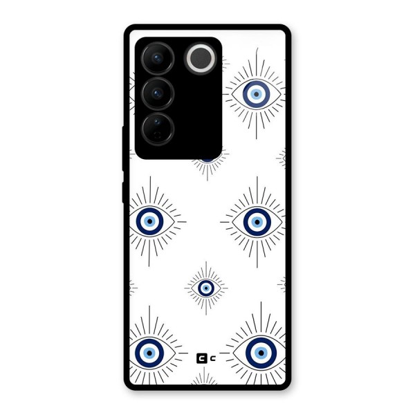 Evil Eye Wall Glass Back Case for Vivo V27 Pro