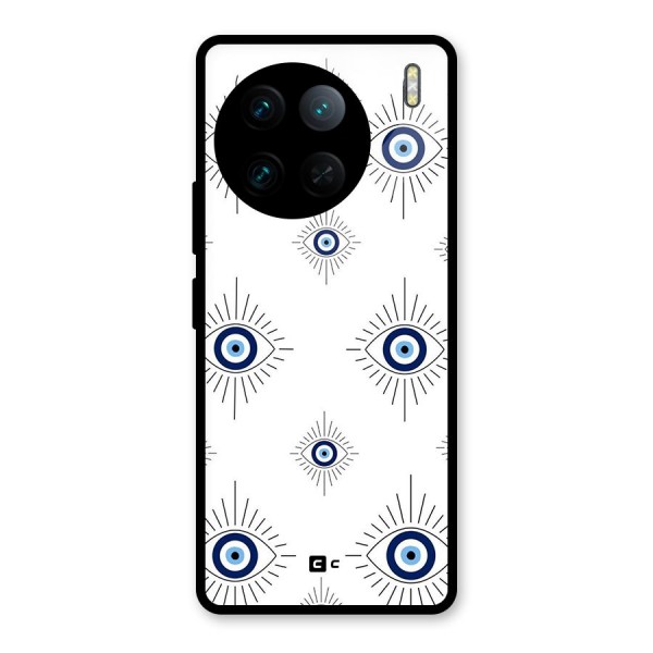 Evil Eye Wall Glass Back Case for Vivo X90 Pro