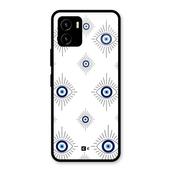 Evil Eye Wall Glass Back Case for Vivo Y15s