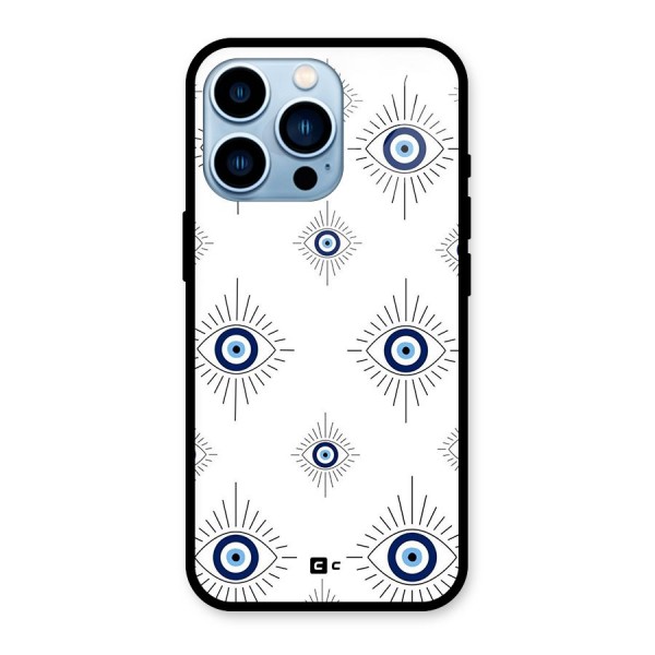 Evil Eye Wall Glass Back Case for iPhone 13 Pro