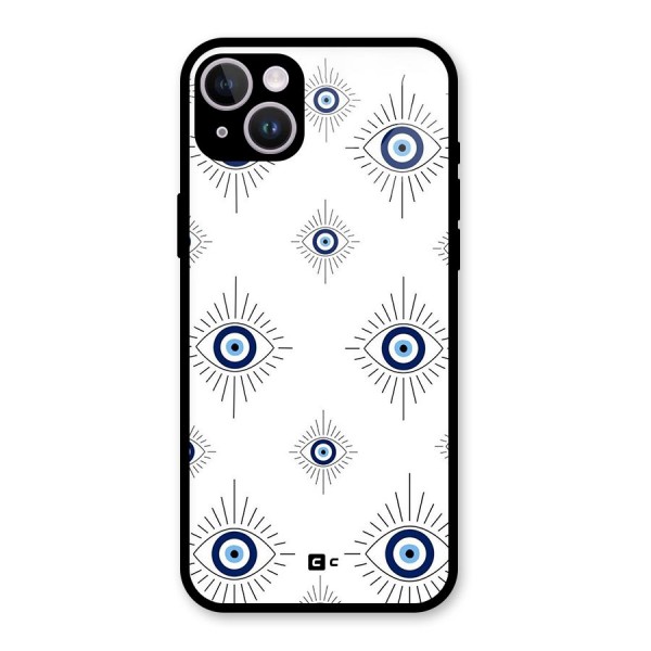 Evil Eye Wall Glass Back Case for iPhone 14 Plus