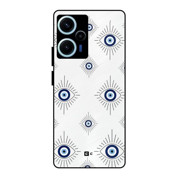 Evil Eye Wall Metal Back Case for Poco F5