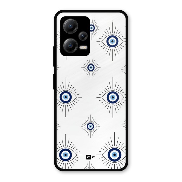 Evil Eye Wall Metal Back Case for Poco X5