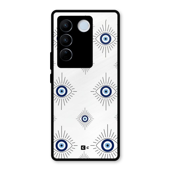 Evil Eye Wall Metal Back Case for Vivo V27 Pro