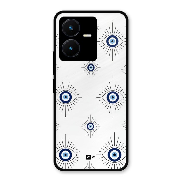 Evil Eye Wall Metal Back Case for Vivo Y22s