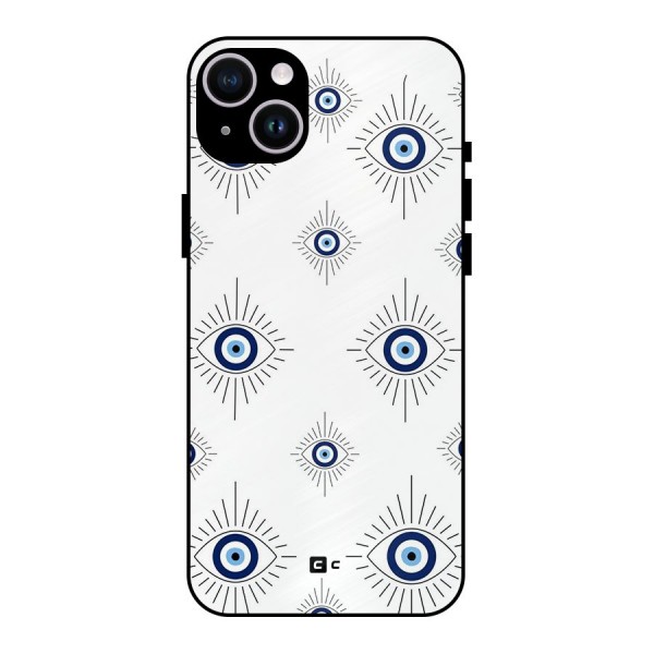 Evil Eye Wall Metal Back Case for iPhone 14 Plus