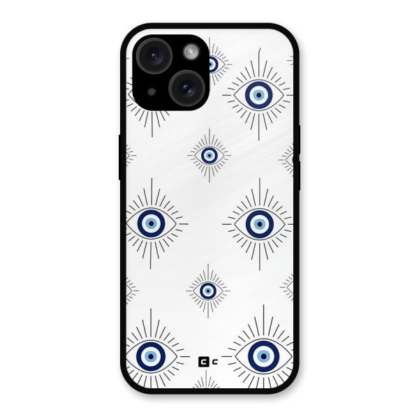 Evil Eye Wall Metal Back Case for iPhone 15