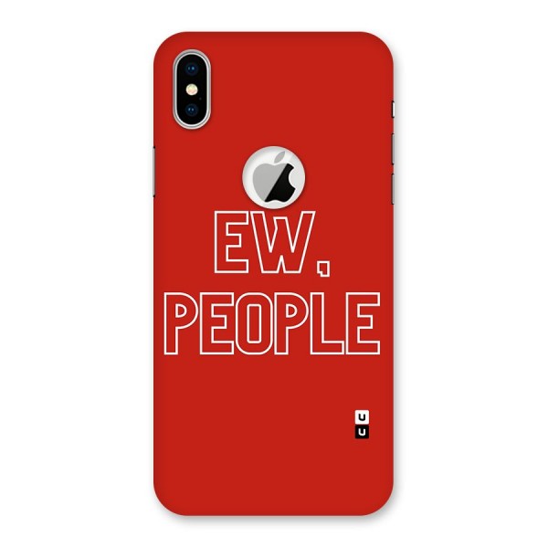 Ew People Back Case for iPhone XS Logo Cut