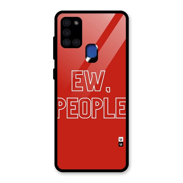 Ew People Glass Back Case for Galaxy A21s