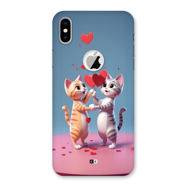 Exchanging Hearts Back Case for iPhone XS Logo Cut